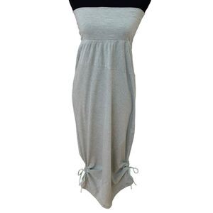 Rip Curl Come Along Convertable Stripe Green Gray Maxi Skirt/Dress